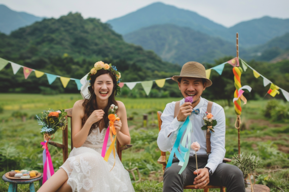 草地婚紗｜青青草原婚紗｜自然清新婚紗